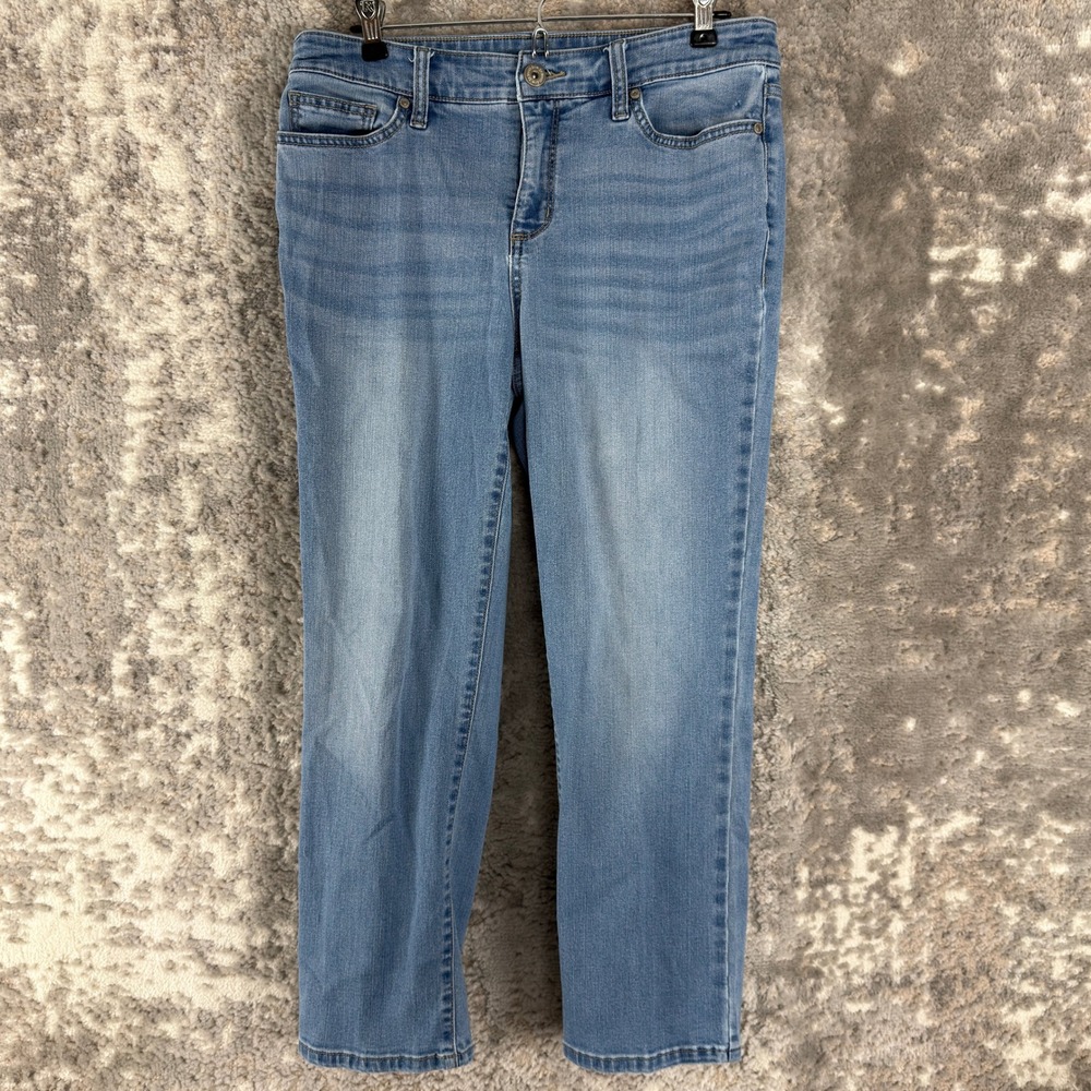 St. John's Bay Petites Size 10p Straight Leg Denim Blue Jeans Women